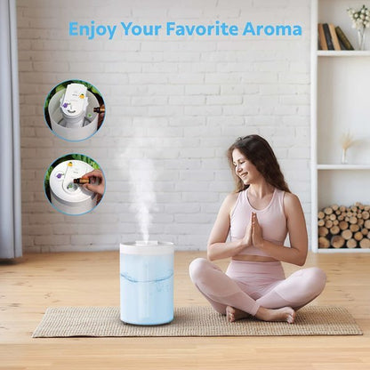 Top Fill Cool Mist Humidifier for Bedroom