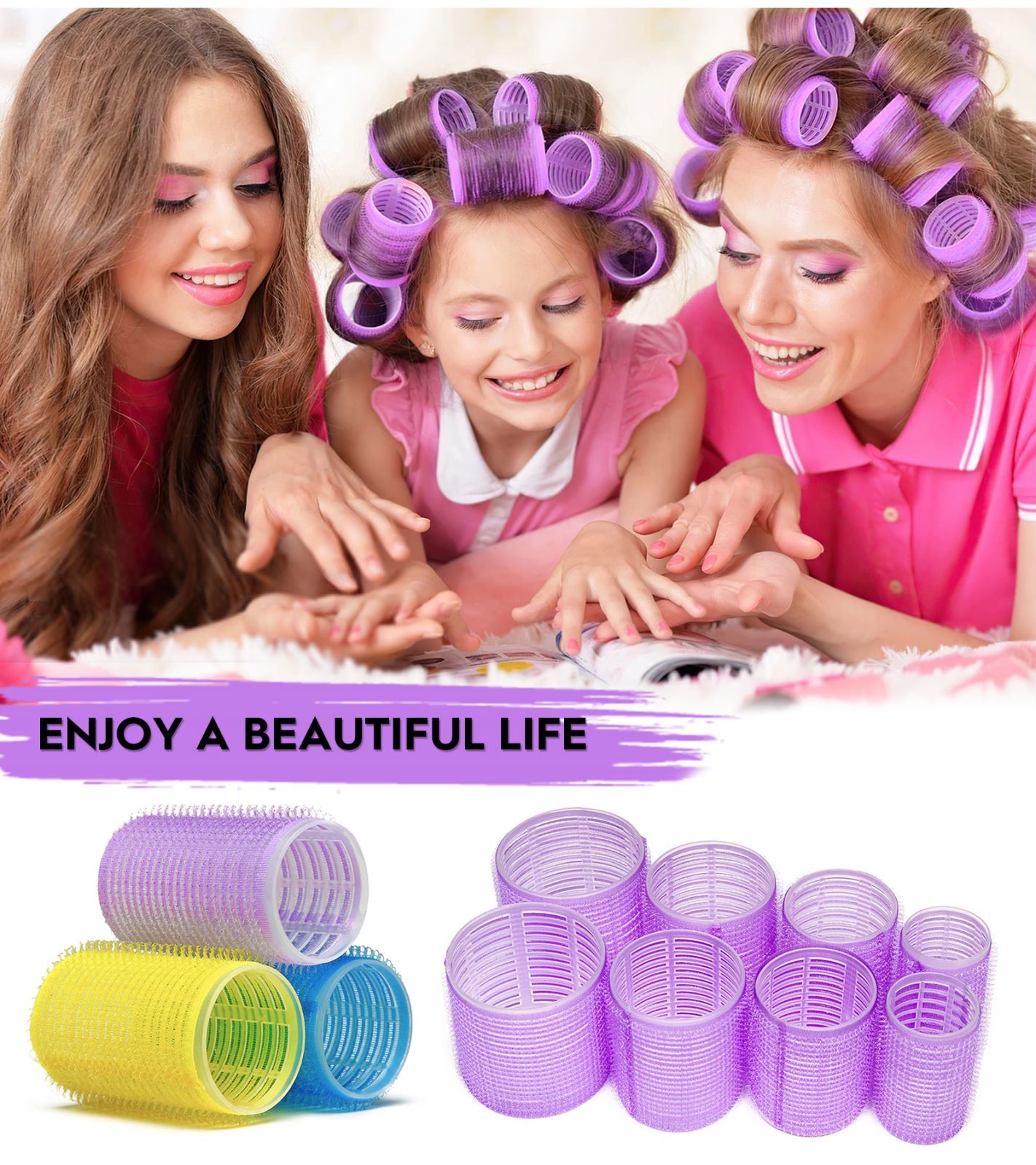 30 Packs Large Hair Rollers for Long Medium Hair