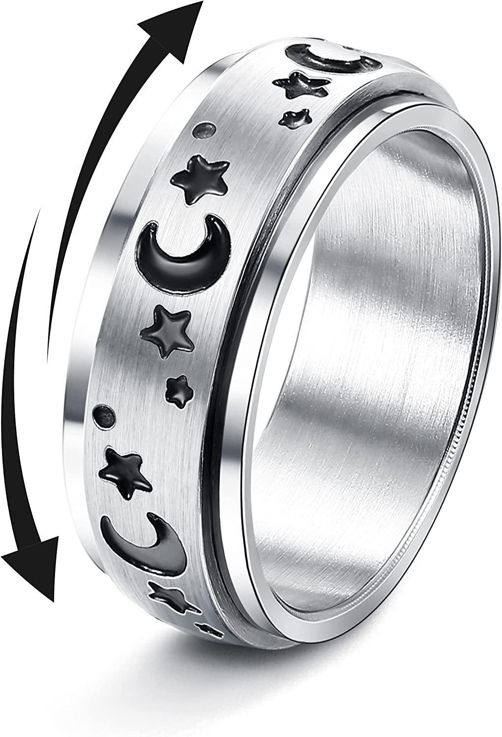 Men's Spinner Fidget Ring for Anxiety