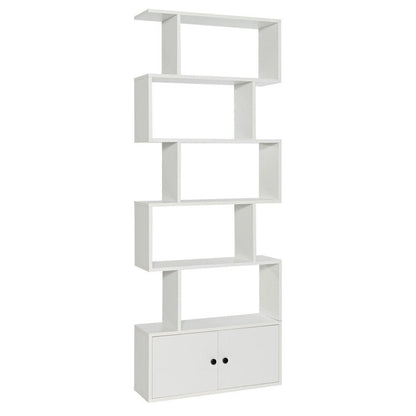 6-Tier S-Shaped Freestanding Bookshelf