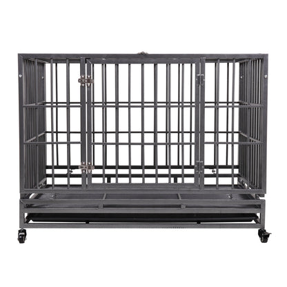 Pet Cage Crate with Openable Flat Top and Front Door
