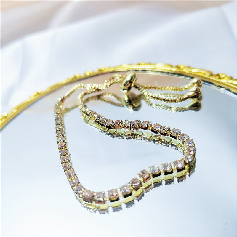 Adjustable Micro-Set Zircon Ladies Bracelet