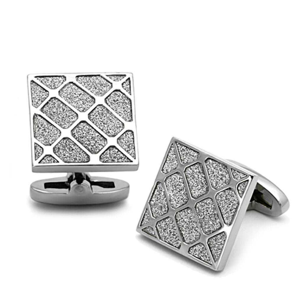 TK125 Stainless Steel Cufflink with No Stone