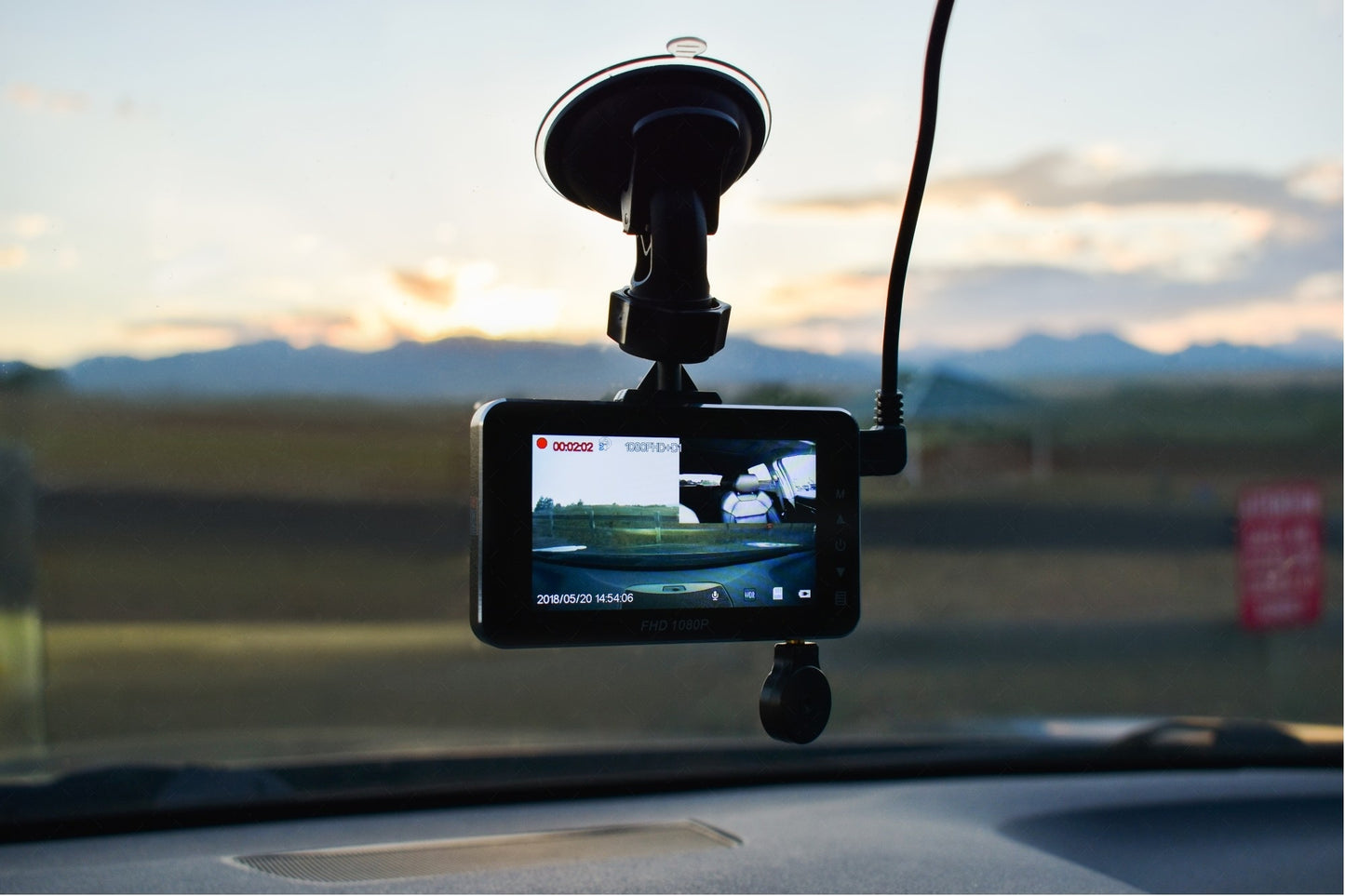 Dual Lens Car Dashboard Windshield Cam