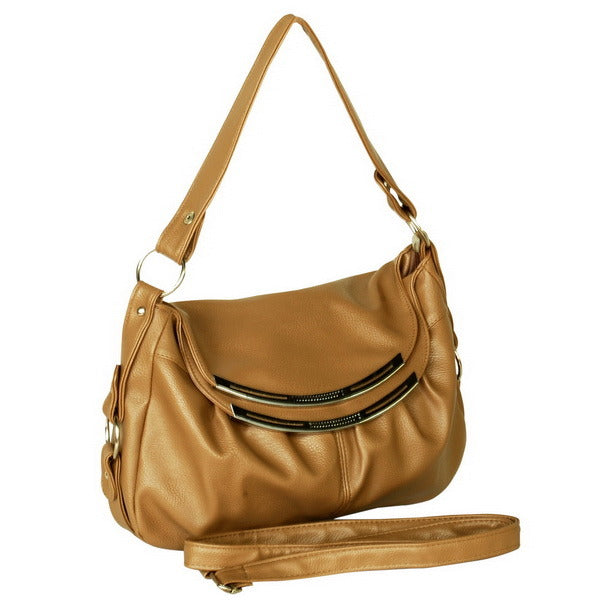 Elegant Griege Leatherette Single Handle Handbag