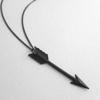 Unisex Long Necklace With Arrow Pendant