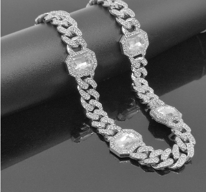 Hip Hop 12MM Crystal Chain Bracelet