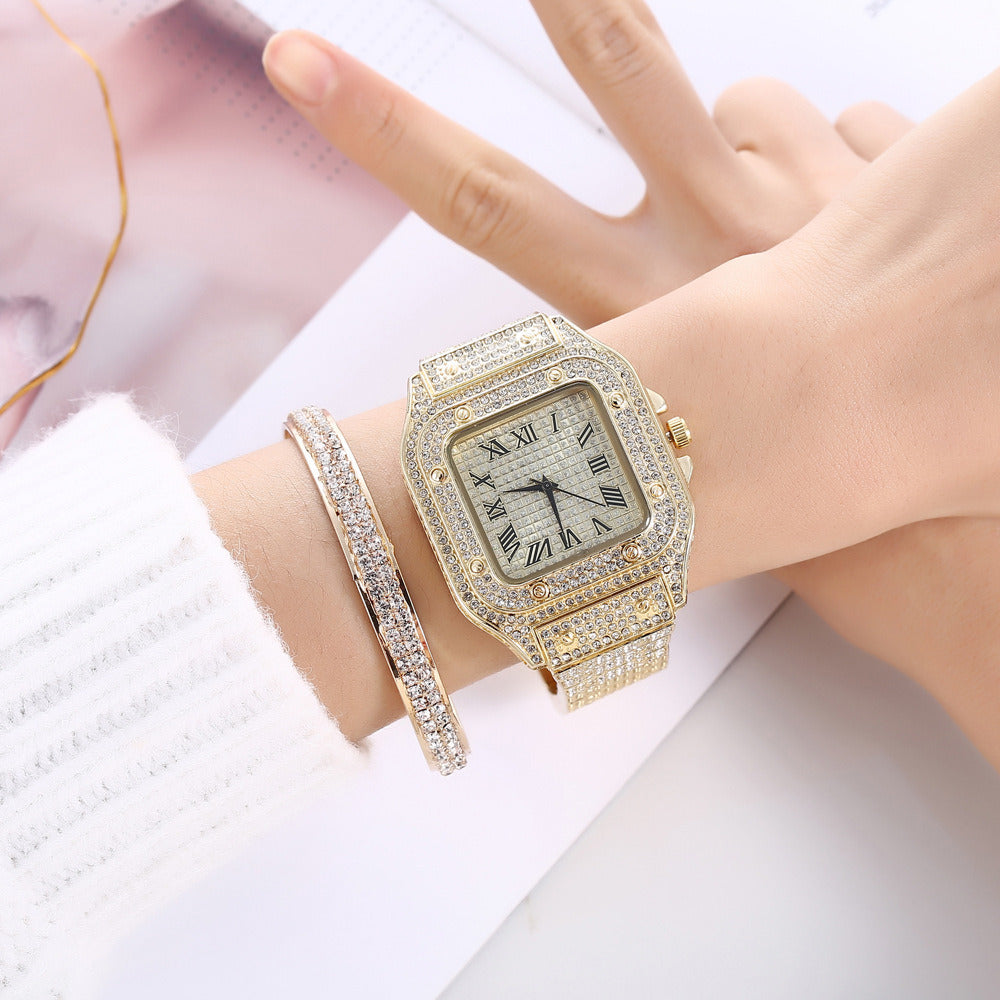 Watch + Bangle for Women Bracelet Jewelry Set