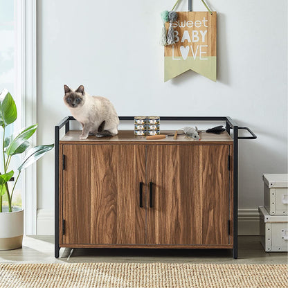 Hidden Cat Litter Box Furniture with Ventilation