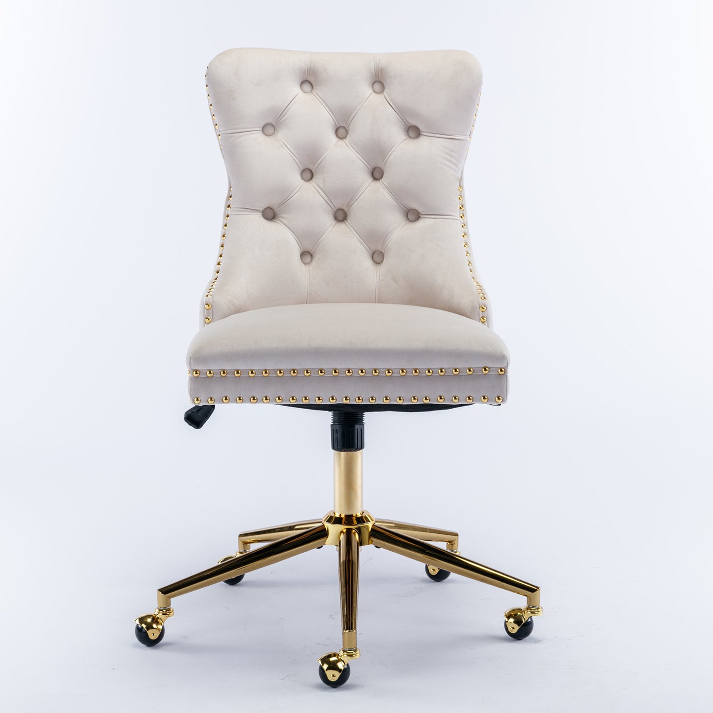 Velvet Upholstered Tufted Button Home Office Chair