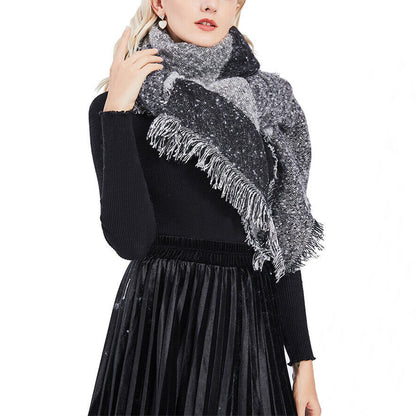 Women Winter Warm Scarf Long Soft Knitted Shawl