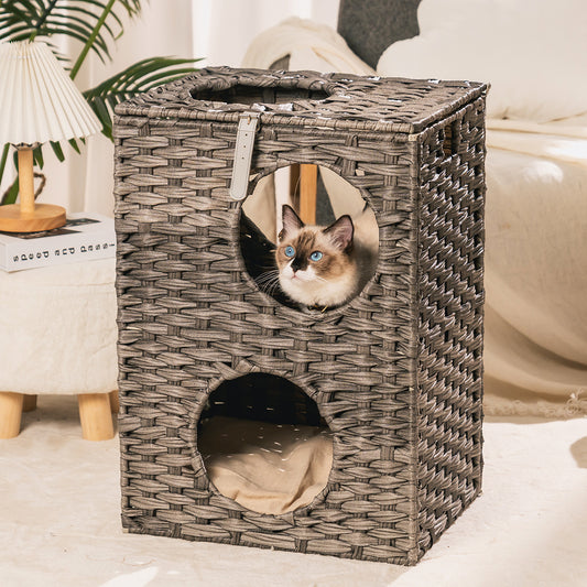 Rattan Cat Litter Bed