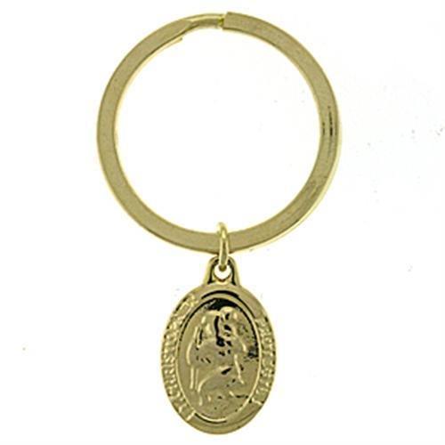 Gold Brass Key Ring with No Stone