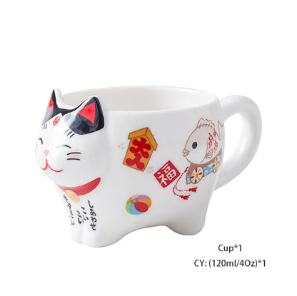 Cute Japanese Lucky Cat Porcelain Tea Set
