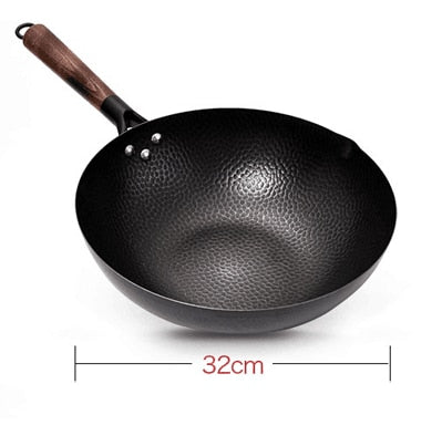 Handmade Iron Pot 32CM Frying Pan