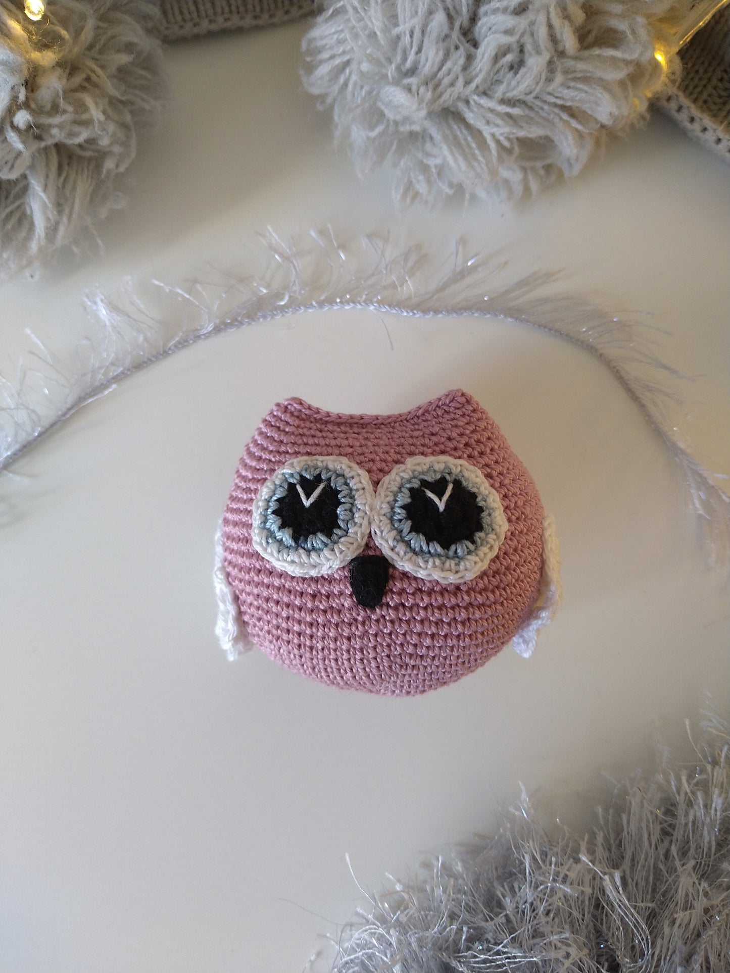 Pink Owl Baby Rattle