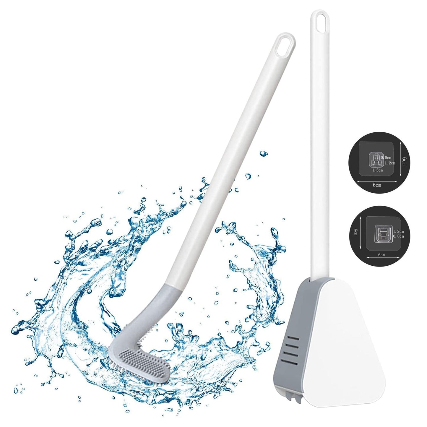 Silicone Bristles Toilet Brush and Holder