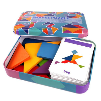 Jigsaw Puzzle Colorful Tangram Toy - Hotshot Mall